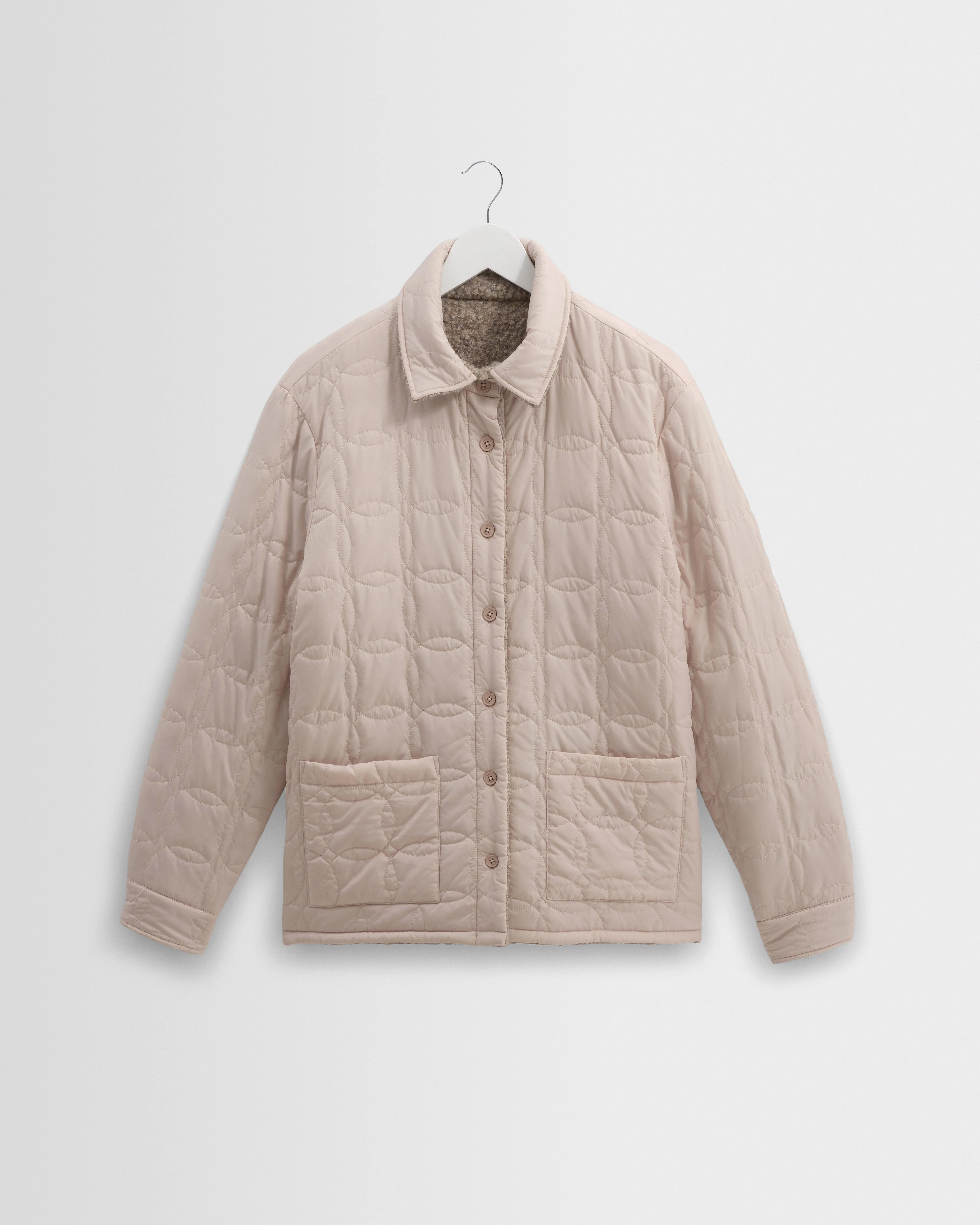 Mount - Natural Reversible Boucle Wool Overshirt - Image 8
