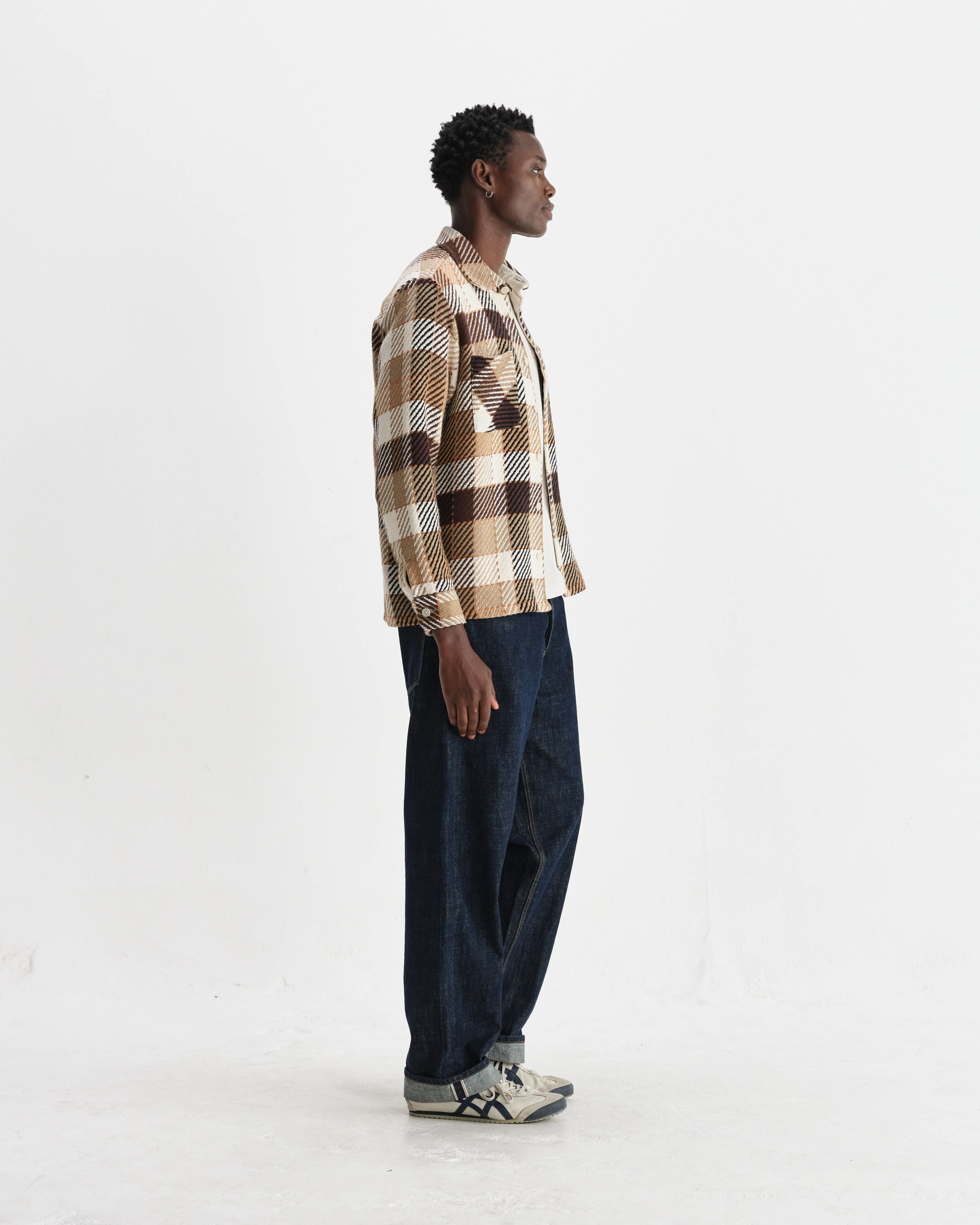 Whiting - Natural And Brown Pike Check Overshirt - Image 5